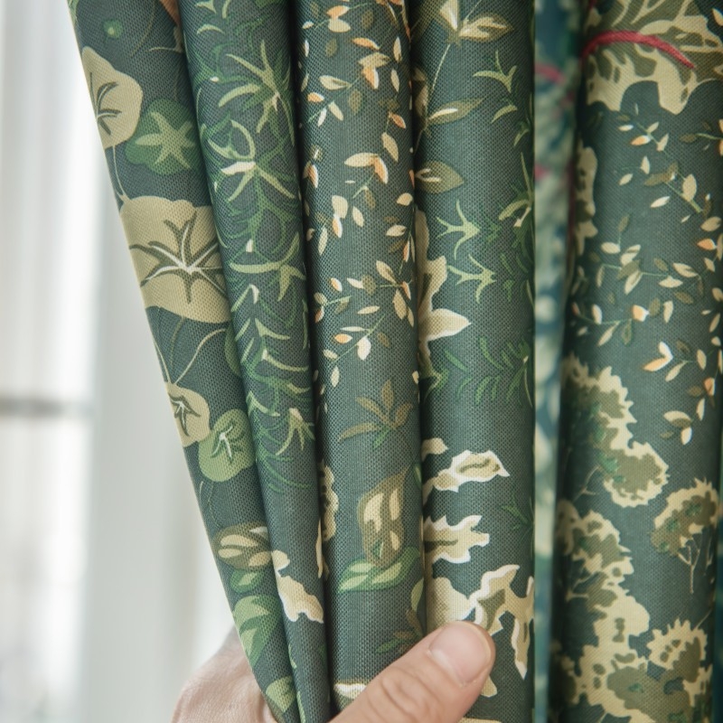 Shephon ispis zavjese, američki seoski stil, patchwork žuta tkanina, poluotamnjivanje (40-70%), dnevni boravak, Bay Window