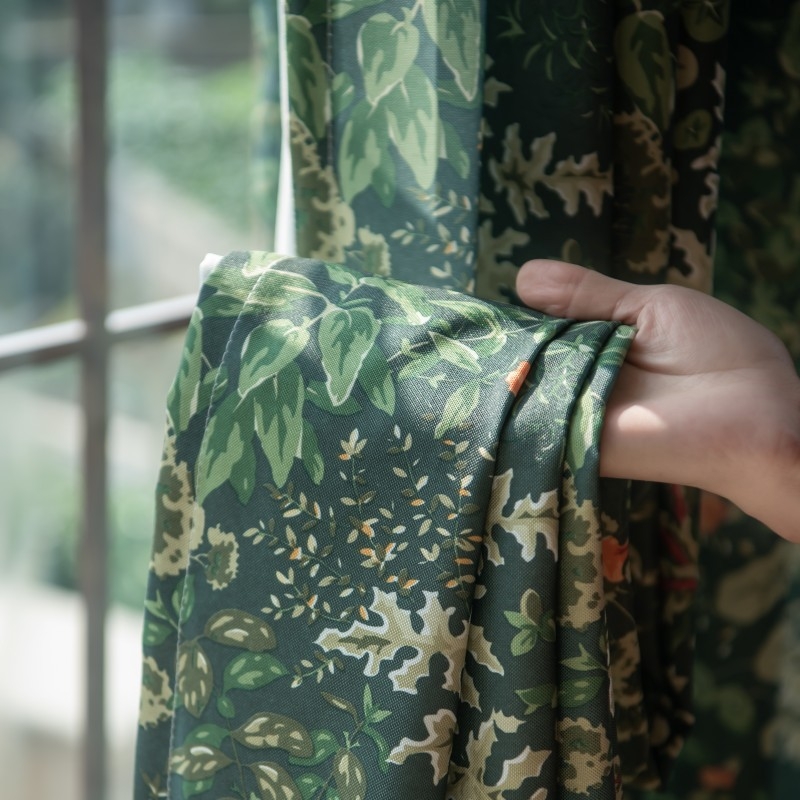 Shephon ispis zavjese, američki seoski stil, patchwork žuta tkanina, poluotamnjivanje (40-70%), dnevni boravak, Bay Window