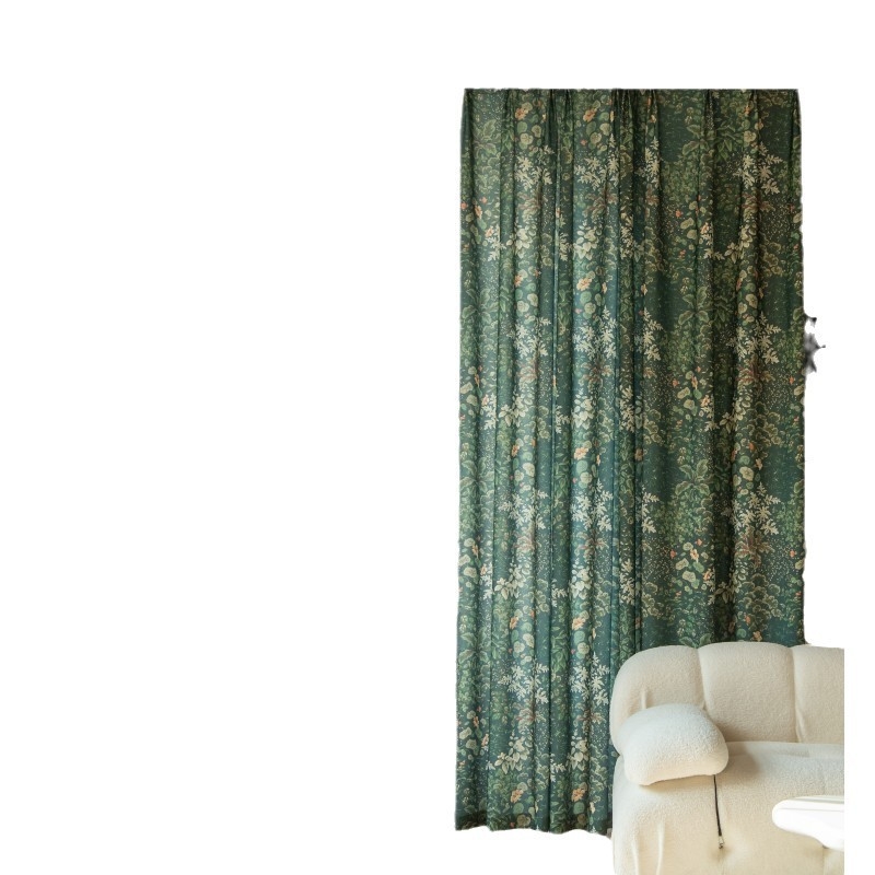 Shephon ispis zavjese, američki seoski stil, patchwork žuta tkanina, poluotamnjivanje (40-70%), dnevni boravak, Bay Window