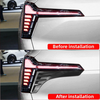 Kit exterior din ABS pentru Mitsubishi Xforce Outlander Sport 2025: spoiler spate și bandă decorativă în jurul farurilor