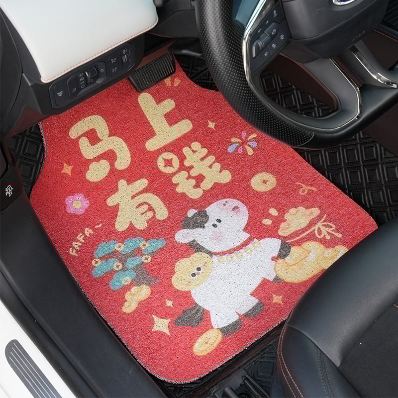 Covoraș universal pentru podea auto, Silk Circle, imprimare logo, brand Blue Rain, personalizare la comandă