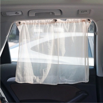 Διχτυωτό πανί σκίασης πλευρικού παραθύρου αυτοκινήτου με βεντούζες, ημιδιαφανές, κατάλληλο για αυτοκίνητα και μεγάλα φορτηγά
