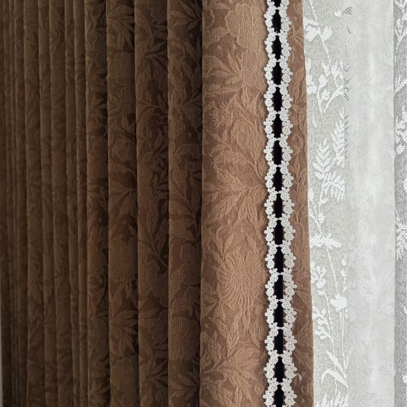 Draperii verticale Morris Floral Chenille Jacquard, întunecare înaltă 70–90%, personalizabile