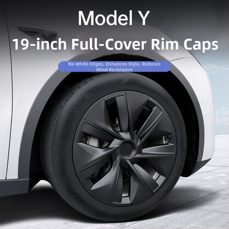 Dekorativni prsten poklopca kotača za Tesla Model Y – ABS materijal; Kompatibilan s Model Y; Tesla branda; Bez prilagodbe