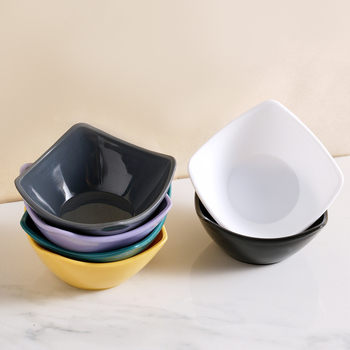 Квадратно блюдо за сосове и подправки, модерен минималистичен стил, подходящо за микровълнова, повърхност с горещ печат, възможна персонализация