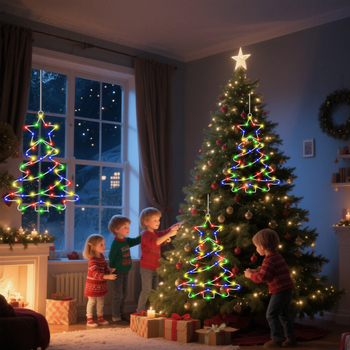 Lampa de Crăciun din fier, model HB-CT-XXL, 30 lm, tensiune ≤36V, durată de viață 10000 h, în formă de brad