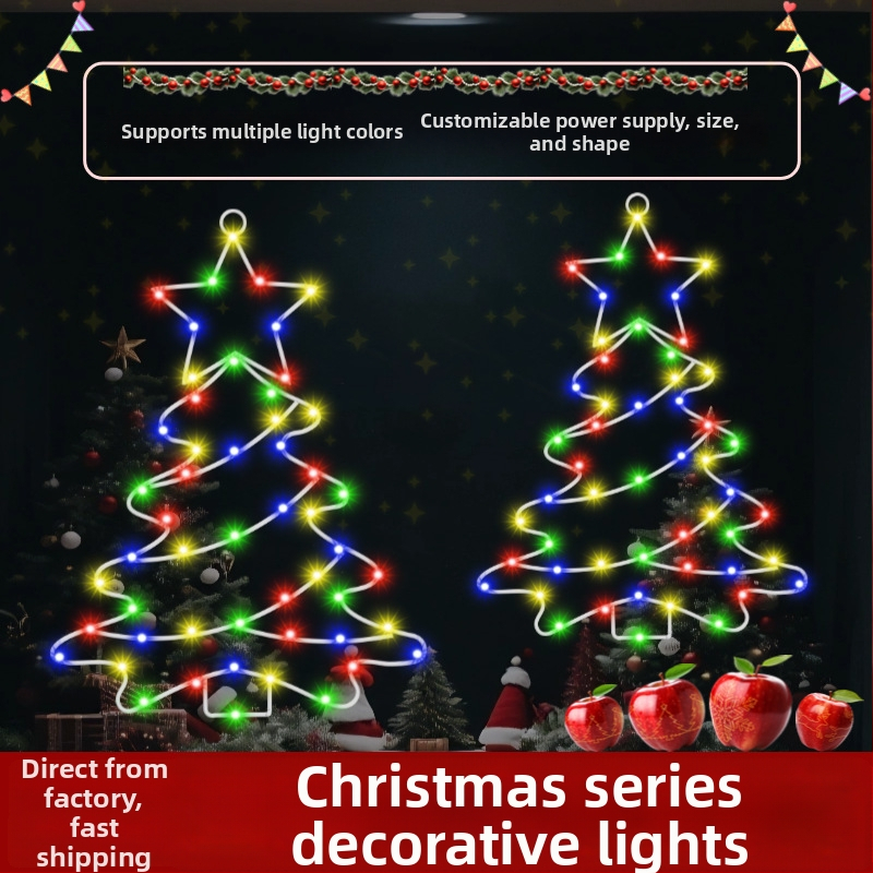 Železný vianočný stromček svietidlo, model HB-CT-XXL, 30 lm, napätie ≤36 V, životnosť 10000 h, tvar stromček