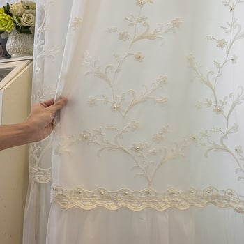 Moderna dvostruko slojevita prozirna zavjesa s geometrijskim uzorkom, poliester, poluprozirno zasjenjenje 40-70 %, pogodna za dnevni boravak, spavaću sobu, ured, ulaz i balkon.