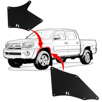 Prednja unutarnja zaštita blatnika za Toyota Tacoma – plastična, AT prijenos, model Tacoma Mudguard