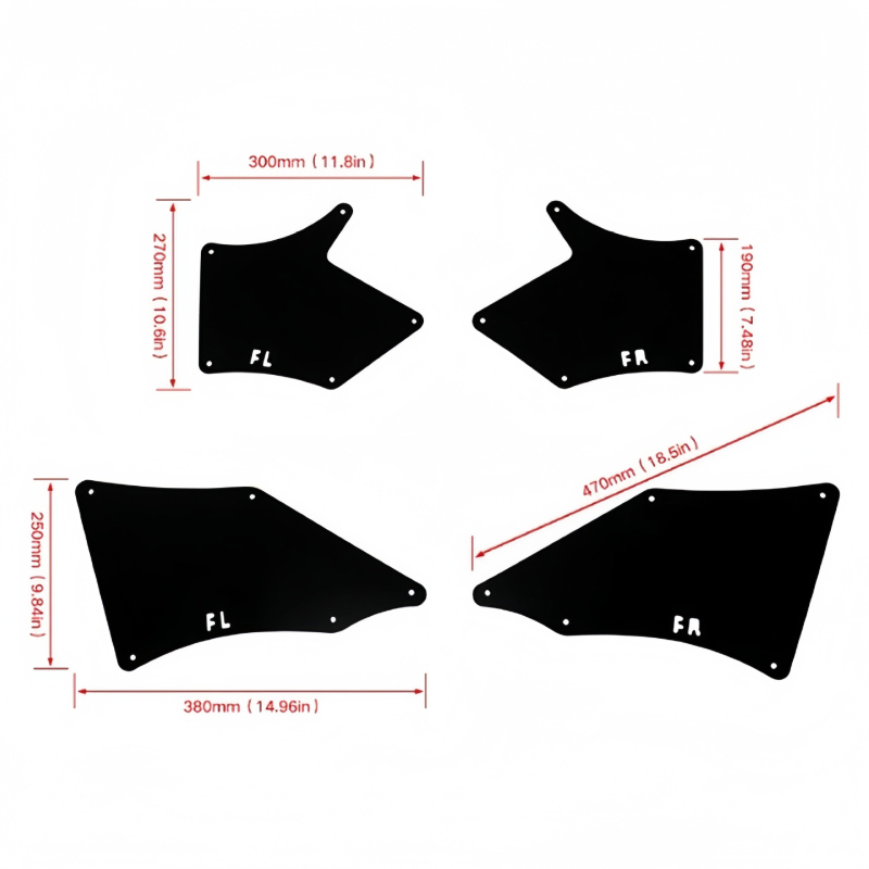 Prednja unutarnja zaštita blatnika za Toyota Tacoma – plastična, AT prijenos, model Tacoma Mudguard
