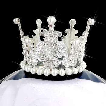 Fém kristályos sisakdísz korona, modell H172, termékkód H172, gyerek sisakhoz