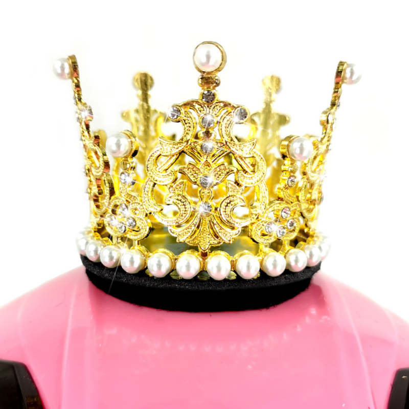 Fém kristályos sisakdísz korona, modell H172, termékkód H172, gyerek sisakhoz