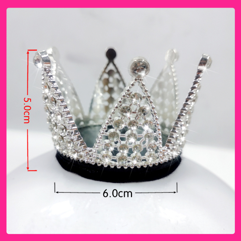 Fém kristályos sisakdísz korona, modell H172, termékkód H172, gyerek sisakhoz