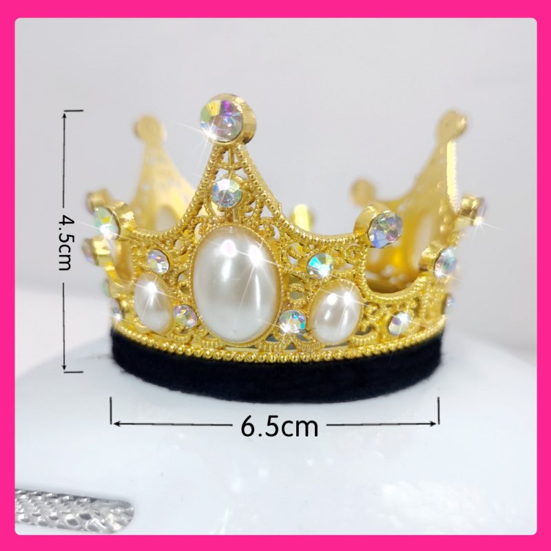 Fém kristályos sisakdísz korona, modell H172, termékkód H172, gyerek sisakhoz