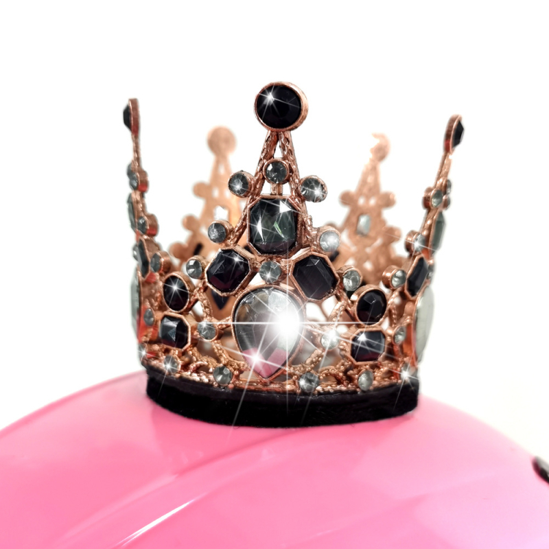 Fém kristályos sisakdísz korona, modell H172, termékkód H172, gyerek sisakhoz