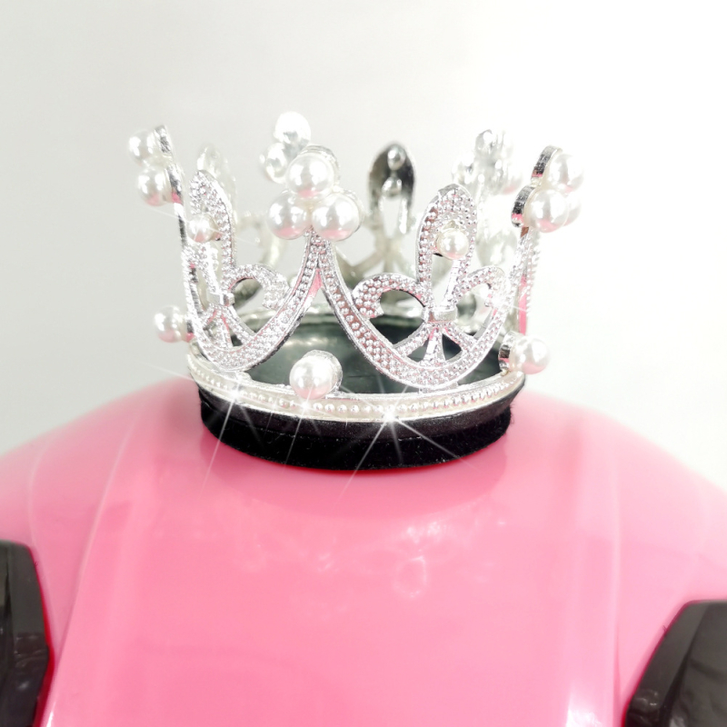 Fém kristályos sisakdísz korona, modell H172, termékkód H172, gyerek sisakhoz