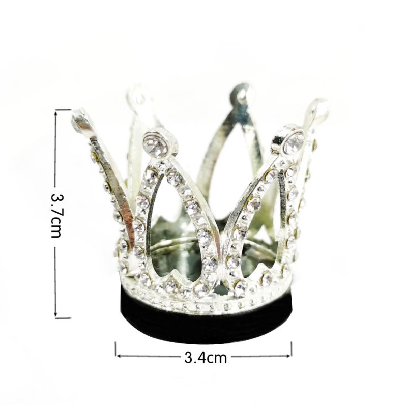 Fém kristályos sisakdísz korona, modell H172, termékkód H172, gyerek sisakhoz