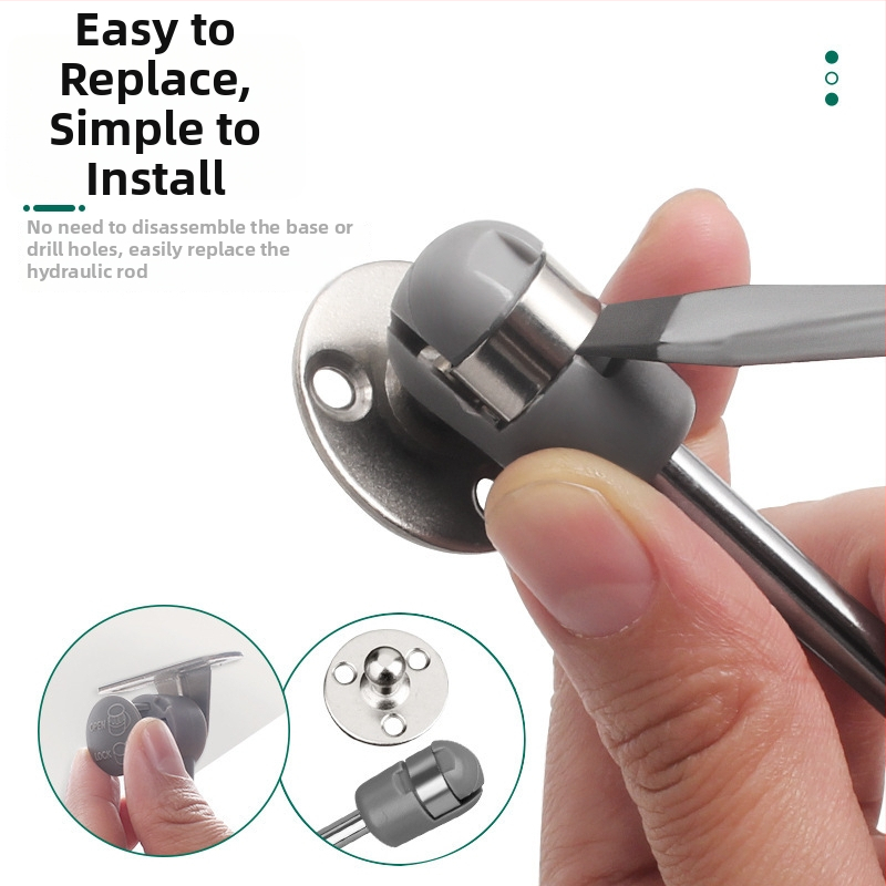 Bútorokhoz használt pneumatikus teleszkópos gázrugó, ajtók és szekrények számára, Gy09, Golden handle, modern egyszerű stílus, hideg hengerelt acél + nylon