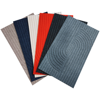 Bejárati szőnyeg embossált felülettel, nedvszívó, csúszásmentes, téglalap alakú, TPE alátét