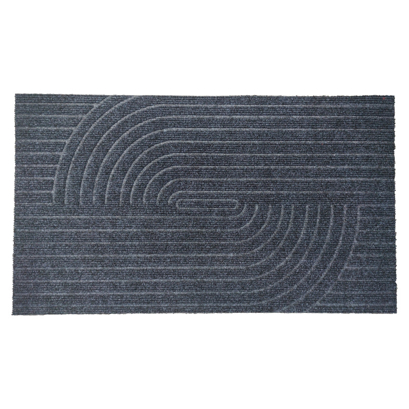 Bejárati szőnyeg embossált felülettel, nedvszívó, csúszásmentes, téglalap alakú, TPE alátét