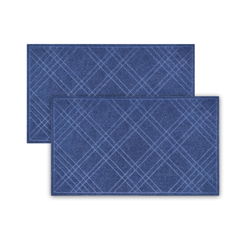 Bejárati szőnyeg embossált felülettel, nedvszívó, csúszásmentes, téglalap alakú, TPE alátét