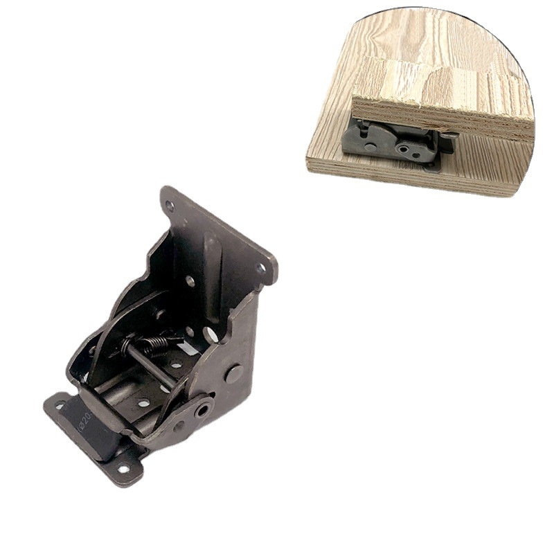 Balama de îndoire pentru mese și scaune, conexiune dreptunghiulară auto blocantă, 0–90° și 180°, LR051, oțel laminat la rece, finisaj zincat, Longrun