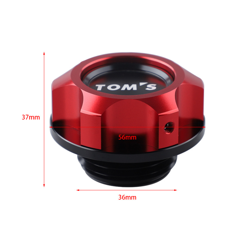 Tom's alumínium‑ötvözetű motorolaj sapka és üzemanyag‑tank sapka Toyota Camry, Reiz, RAV4, Crown és Corolla számára