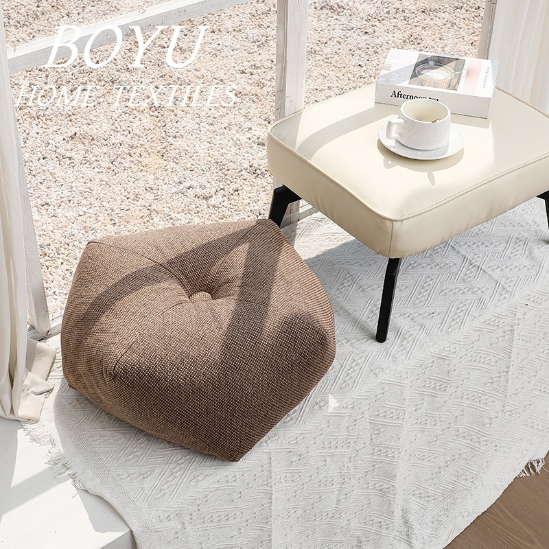 Pernă de podea în stil japonez, material bumbac și in, umplutură PP bumbac, formă octagonală, culoare solidă