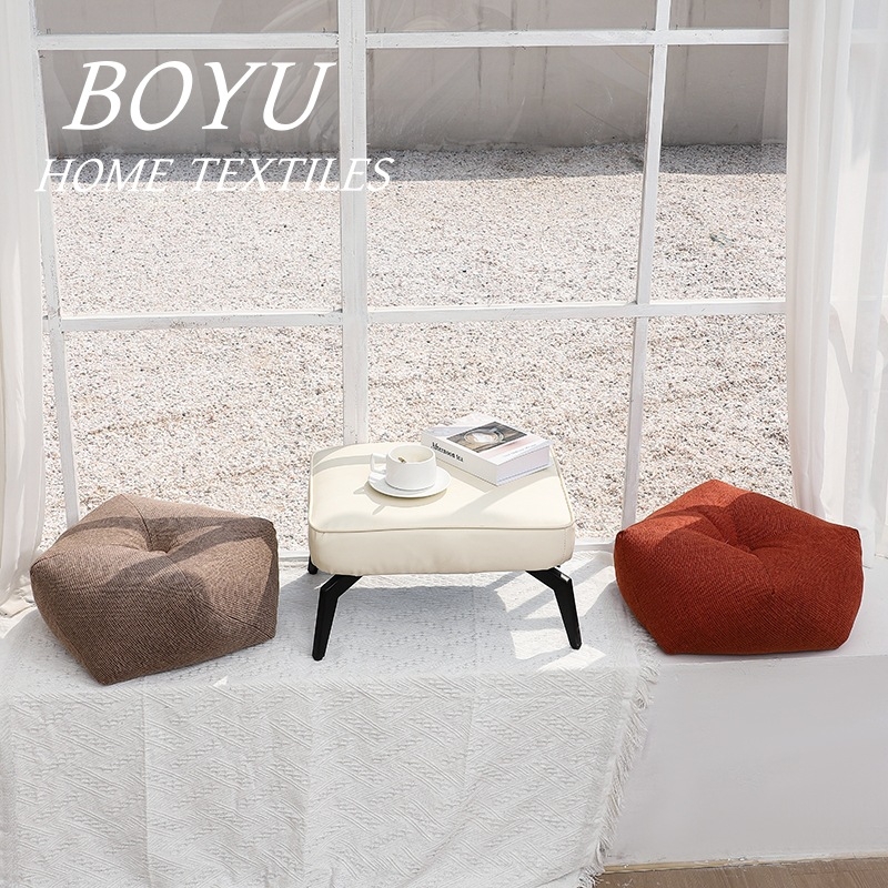 Pernă de podea în stil japonez, material bumbac și in, umplutură PP bumbac, formă octagonală, culoare solidă