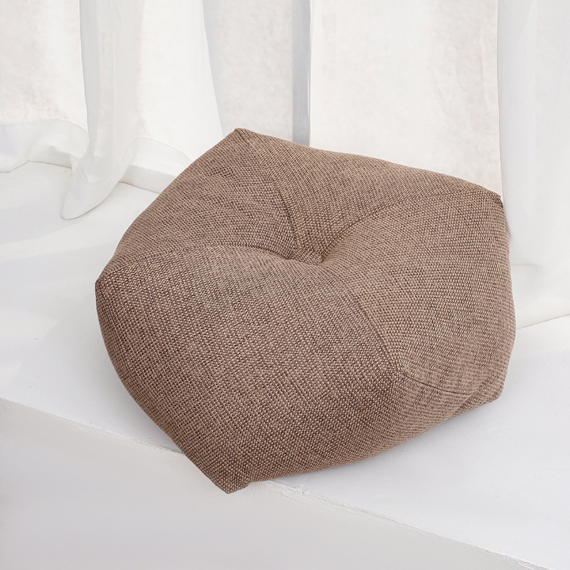 Pernă de podea în stil japonez, material bumbac și in, umplutură PP bumbac, formă octagonală, culoare solidă