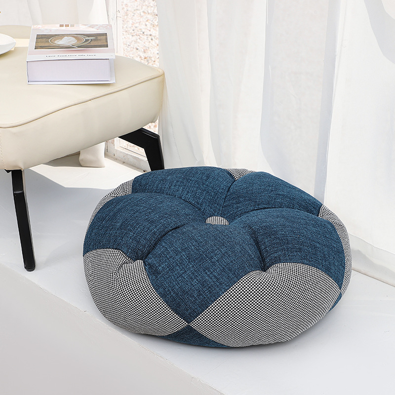 Pernă de podea în stil japonez, material bumbac și in, umplutură PP bumbac, formă octagonală, culoare solidă