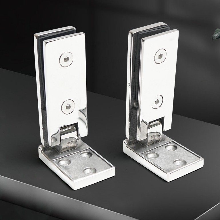 Balama pentru ușă de sticlă, oțel inoxidabil 304, model 2603, deschidere internă și externă, finisaj polizat, grosime 3,5 mm