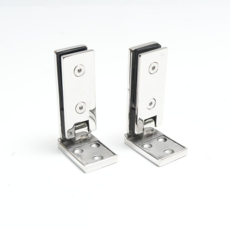 Balama pentru ușă de sticlă, oțel inoxidabil 304, model 2603, deschidere internă și externă, finisaj polizat, grosime 3,5 mm