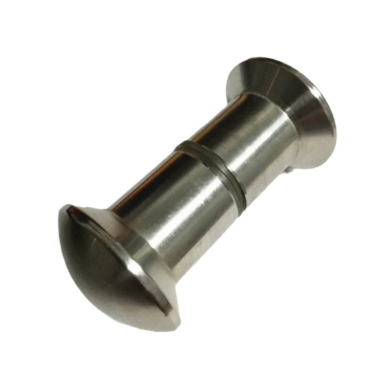 Mâner pentru ușă de sticlă, model B8001, oțel inoxidabil 304, mâner rotund în formă de ciupercă, prelucrare CNC, Chengxin Hardware