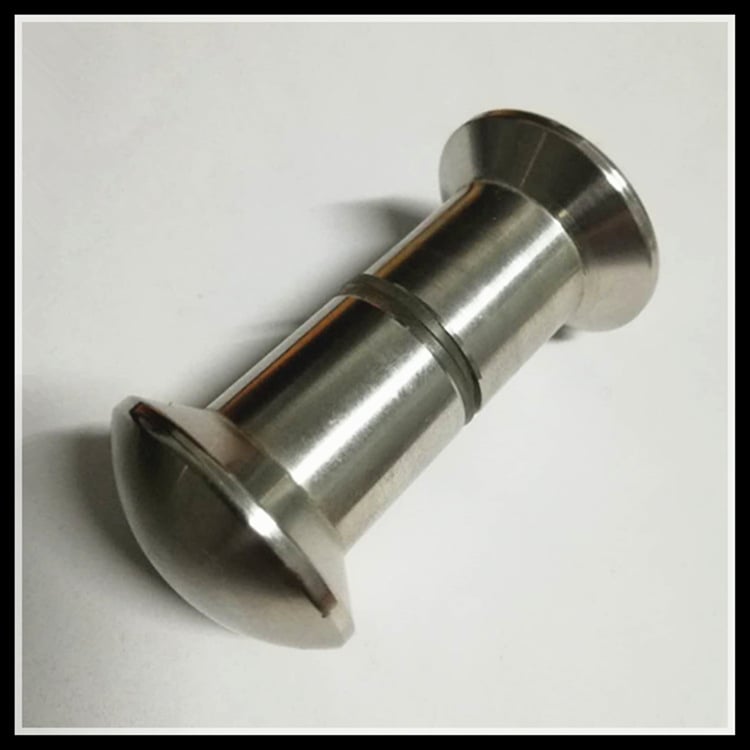 Mâner pentru ușă de sticlă, model B8001, oțel inoxidabil 304, mâner rotund în formă de ciupercă, prelucrare CNC, Chengxin Hardware