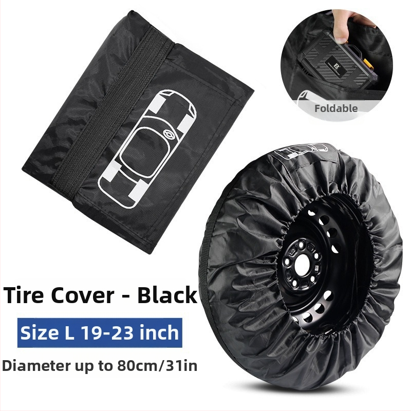 Husă pentru anvelopa de rezervă auto, impermeabilă și rezistentă la umezeală, 190T poliester tafta, Lingtuan