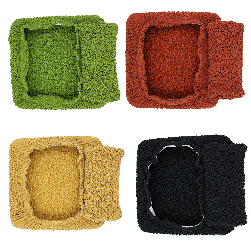 Étkezőszék huzat, négyszögletes alak, poliészter, csúszásmentes, kopásálló, geometrikus mintázat