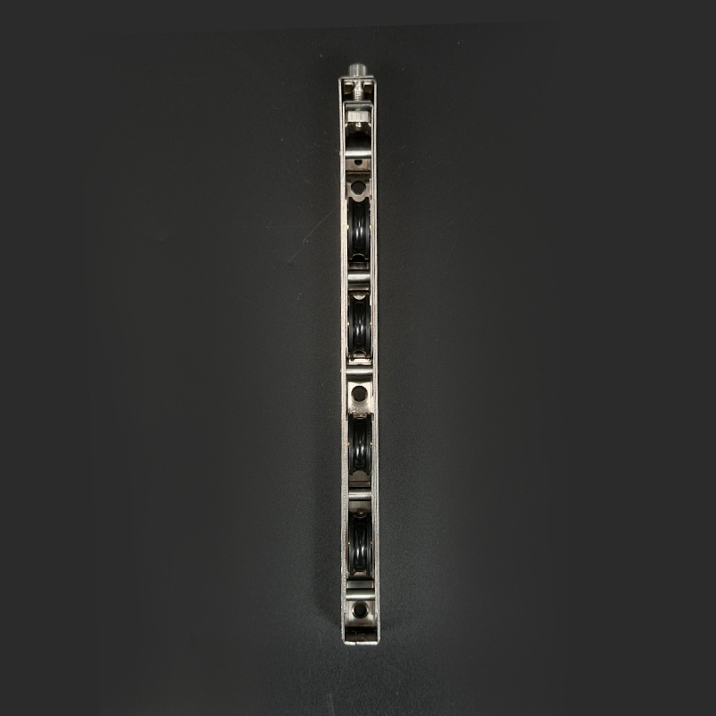 Rola dublă din oțel inoxidabil pentru uși și ferestre glisante – grosime perete 1.2 mm, diametru exterior Ø19 mm, diametru ax Ø14 mm, destinat ușilor și ferestrelor glisante