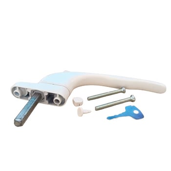 Ablakfogantyú faajtóhoz, alumíniumötvözet, elektroplatált felület, felületre szerelt