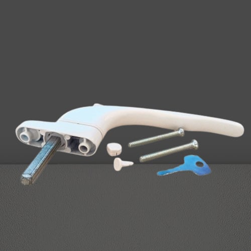 Ablakfogantyú faajtóhoz, alumíniumötvözet, elektroplatált felület, felületre szerelt