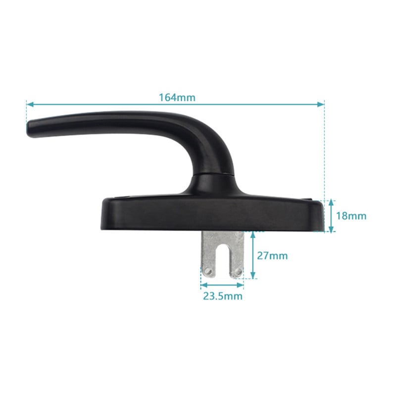 Ajtó- és ablakátviteli fogó, modell OLS-H29, anyaga cink- és alumíniumötvözet, többpontos zár, modern minimalista stílus