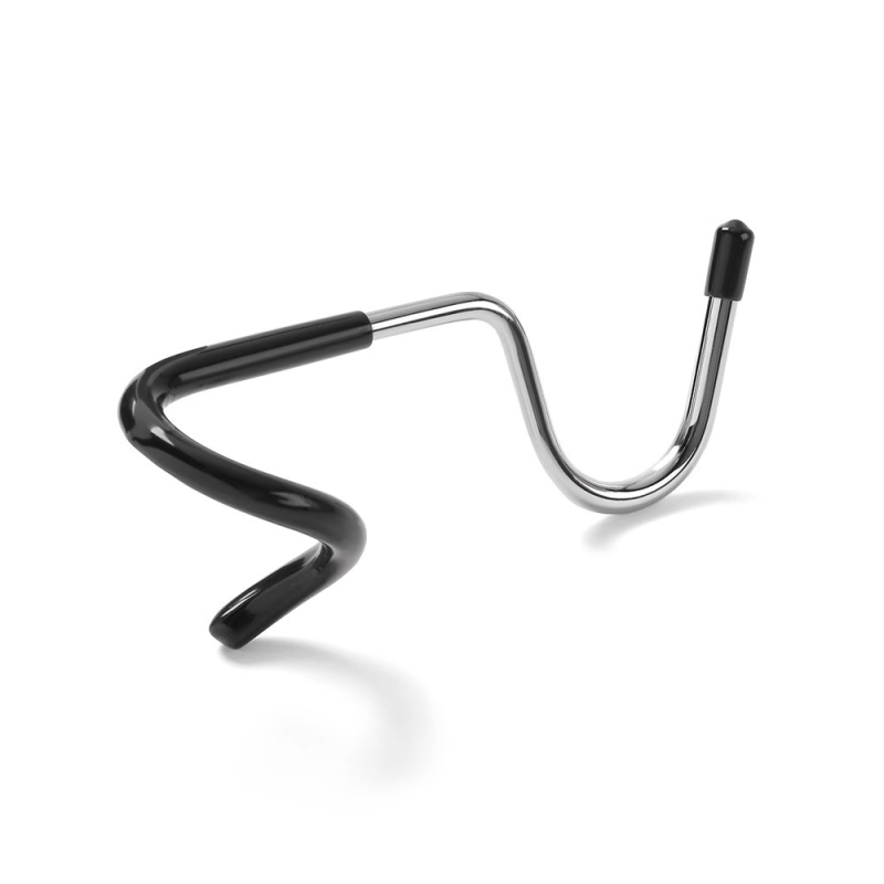 Rozsdamentes acélból készült fém horog, egyszeres horog, modern design, terhelhetőség 3–5 kg.