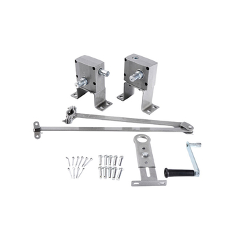 Deschizător de fereastră manual cu manivelă reglabilă și braț curbat, din aliaj de aluminiu