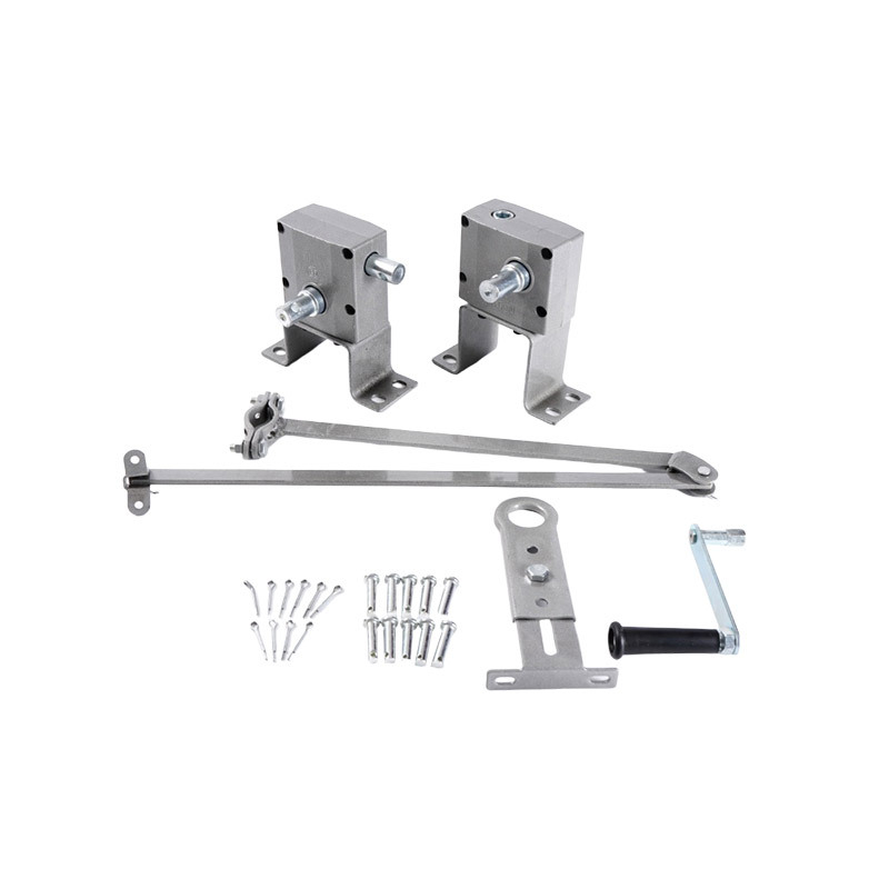 Deschizător de fereastră manual cu manivelă reglabilă și braț curbat, din aliaj de aluminiu