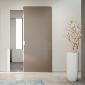 Set role pentru ușă din lemn, șină ascunsă — Hebao, lemn compozit solid, stil modern minimalist, grosime placă ramă 18–45 mm