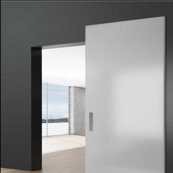 Set role pentru ușă din lemn, șină ascunsă — Hebao, lemn compozit solid, stil modern minimalist, grosime placă ramă 18–45 mm