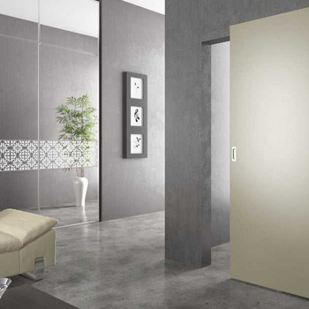 Set role pentru ușă din lemn, șină ascunsă — Hebao, lemn compozit solid, stil modern minimalist, grosime placă ramă 18–45 mm