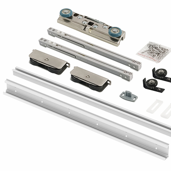 Set role pentru ușă din lemn, șină ascunsă — Hebao, lemn compozit solid, stil modern minimalist, grosime placă ramă 18–45 mm