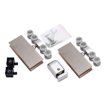 Négyzet alakú üveges ajtó függő görgő — Anyag: Vas/Rozsdamentes acél; Modell: 4015; Márka: Titanium Ya; Kötélbarázda sugár: 23; Feldolgozás: Mintavételes testreszabás