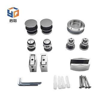 Qiyu QY-002 Set roți din oțel inoxidabil pentru ușă glisantă din sticlă de duș, sarcină maximă 65 kg